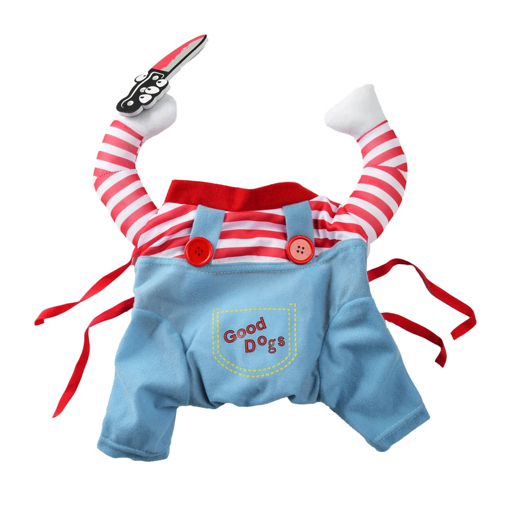 Creepy doll dog costume